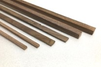 Leiste Nussbaum 3x5mm, Länge 1000mm, 10er Packung, 2.Wahl